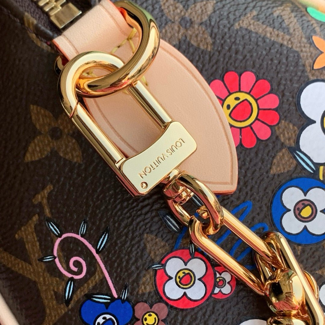 {Style No: RT963RH6} SPEEDY BANDOULIÈRE 20 BAG IN MULTICOLOR FLORAL CANVAS - Image 4