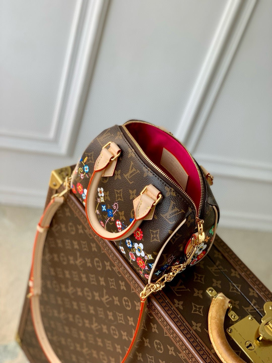 {Style No: RT963RH6} SPEEDY BANDOULIÈRE 20 BAG IN MULTICOLOR FLORAL CANVAS - Image 2