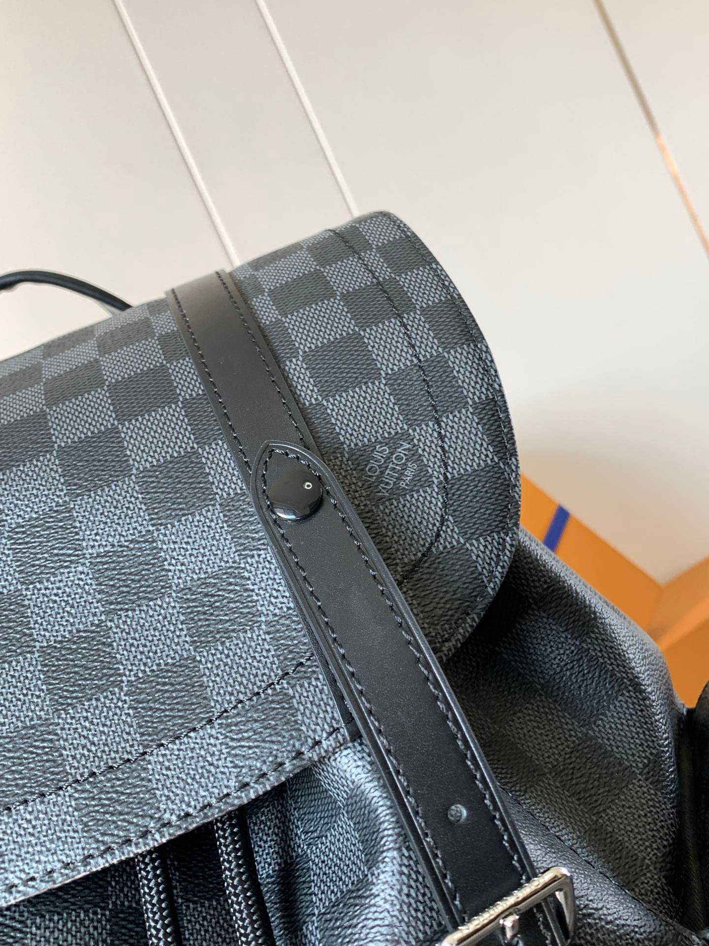 {Style No: K3647S58} CHRISTOPHER MM BACKPACK 47 IN BLACK DAMIER GRAPHITE CANVAS - Image 8