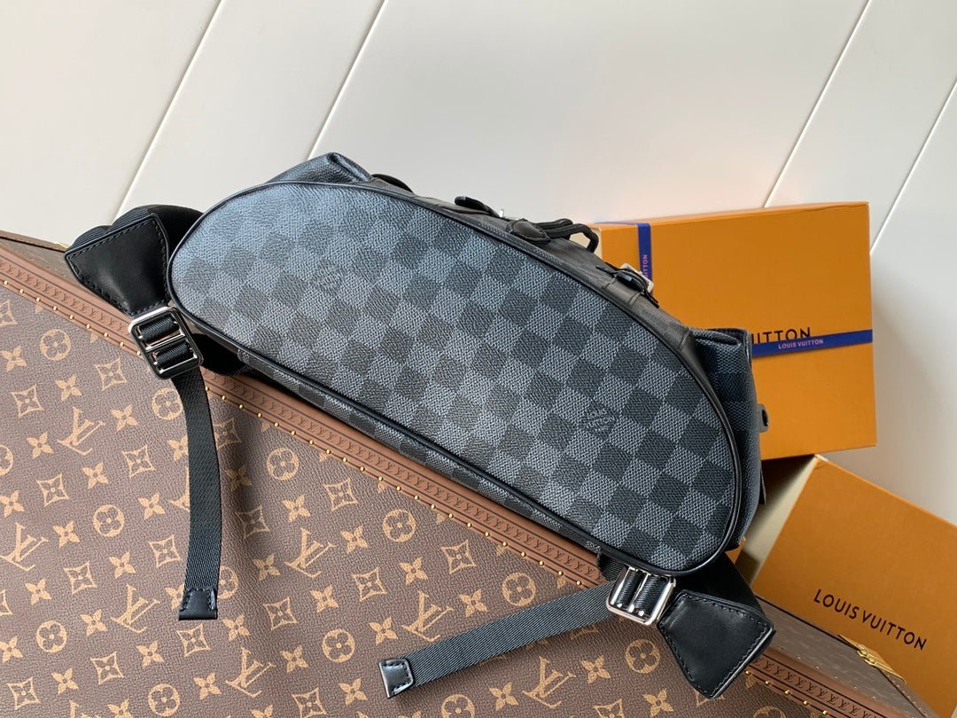 {Style No: K3647S58} CHRISTOPHER MM BACKPACK 47 IN BLACK DAMIER GRAPHITE CANVAS - Image 7
