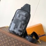 {Style No: NUDQTIKD} AVENUE 31 IN BLACK CANVAS CALFSKIN