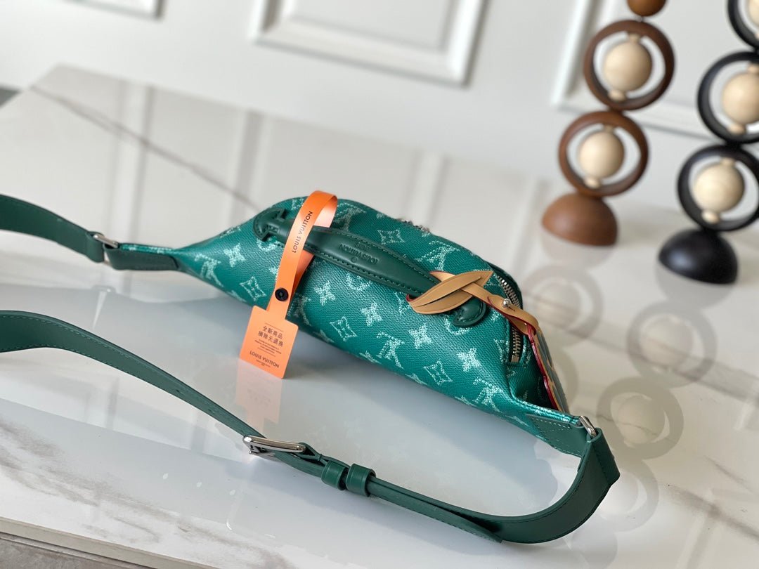 {Style No: 6QIF419A} RUSH BUMBAG 30 IN GREEN MONOGRAM HERITAGE CANVAS - Image 2