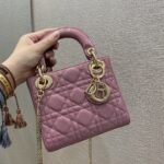 {Style No: GQITGS78} MINI LADY BAG 17 PINK PATENT CALFSKIN