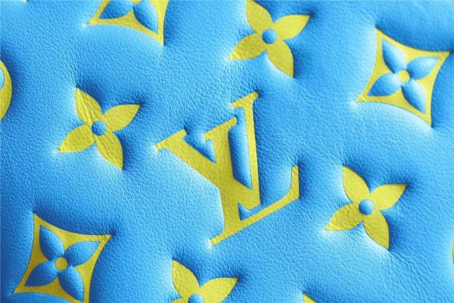 {Style No: GWVAM94Z} POCHETTE COUSSIN 20 MINT GREEN YELLOW MONOGRAM LAMBSKIN - Image 6