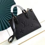 {Style No: OA66GFRC} ONTHEGO PM 25 BLACK MONOGRAM EMPREINTE GIANT CANVAS