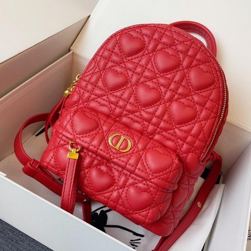 {Style No: RKVCKWO9} SMALL BACKPACK RED CANNAGE LAMBSKIN
