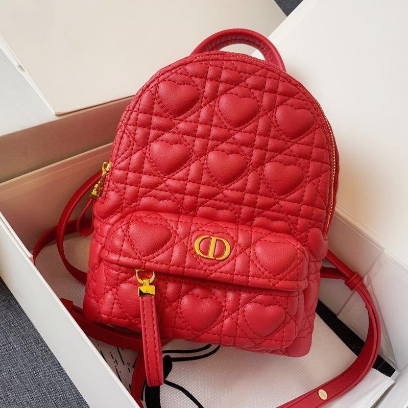 {Style No: RKVCKWO9} SMALL BACKPACK RED CANNAGE LAMBSKIN - Image 2