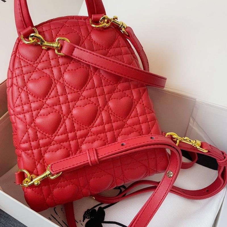 {Style No: RKVCKWO9} SMALL BACKPACK RED CANNAGE LAMBSKIN - Image 3