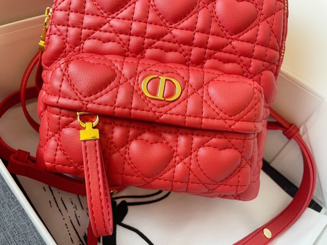 {Style No: RKVCKWO9} SMALL BACKPACK RED CANNAGE LAMBSKIN - Image 5
