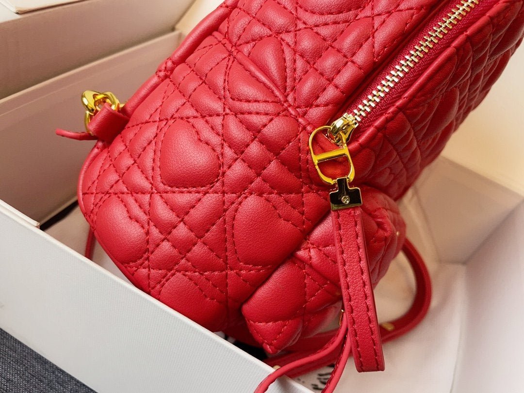 {Style No: RKVCKWO9} SMALL BACKPACK RED CANNAGE LAMBSKIN - Image 7