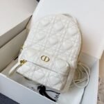 {Style No: 5UEV1XQX} SMALL BACKPACK WHITE CANNAGE LAMBSKIN