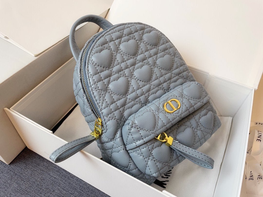 {Style No: GFYKFQNF} SMALL BACKPACK CLOUD BLUE CANNAGE LAMBSKIN - Image 8
