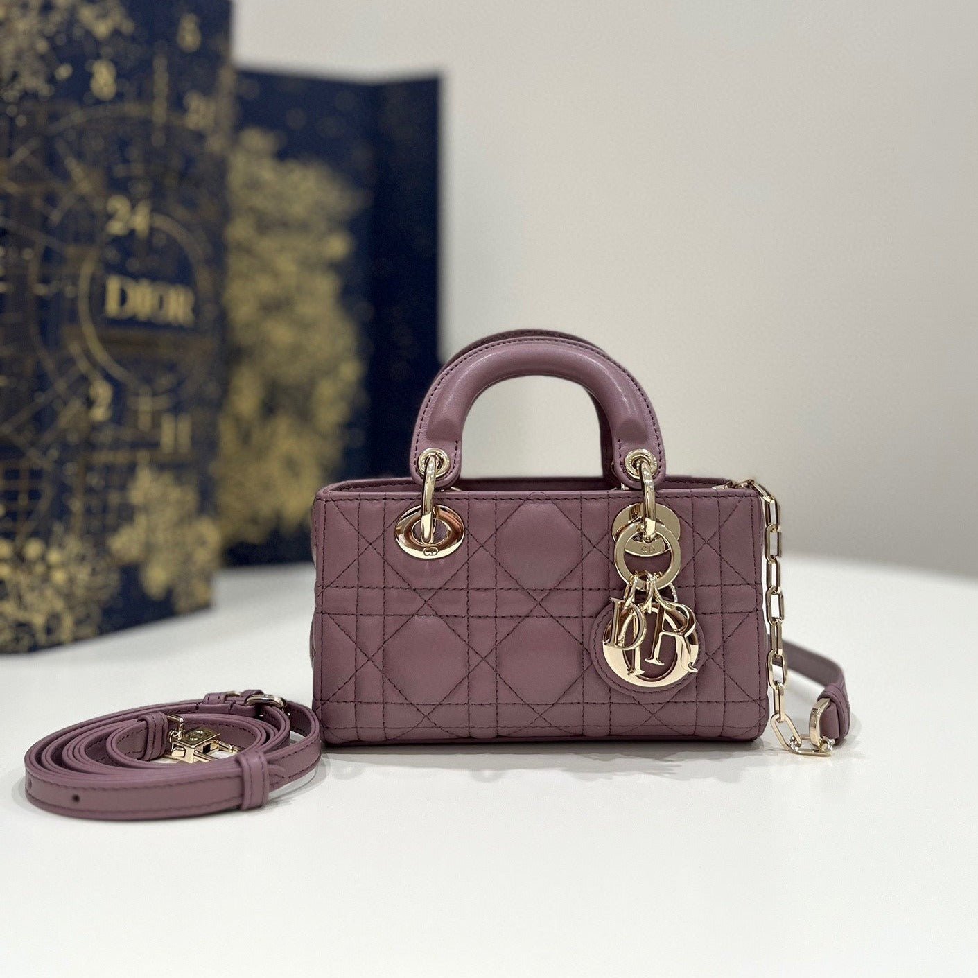 {Style No: HNOG4WPW} LADY D-JOY 16 MICRO PURPLE LAMBSKIN