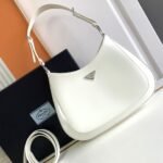{Style No: 5X3I9M8R} CLEO 30 WHITE BRUSHED LEATHER SHOULDER BAG