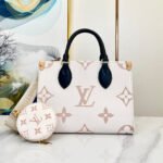 {Style No: DF8DF3SY} ONTHEGO 25 WHITE BROWN MONOGRAM CANVAS