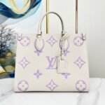 {Style No: VYZX2ZYI} ONTHEGO 35 WHITE PURPLE MONOGRAM CANVAS