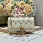 {Style No: LGK5HFWZ} MISS LADY 21 BUTTERFLY STUD WHITE LAMBSKIN