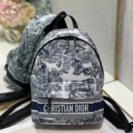 {Style No: 9B7OW76F} TRAVEL BACKPACK 20CM WHITE BLUE OBLIQUE JACQUARD