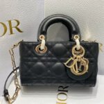 {Style No: 84ZBYAP8} MICRO LADY D-JOY 16.5 BLACK LAMBSKIN