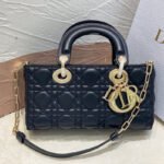 {Style No: 9HDGYGOR} SMALL LADY D-JOY 22 BLACK LAMBSKIN