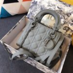 {Style No: GBW3RU4X} MINI LADY 17 BAG IN GREY CALFSKIN