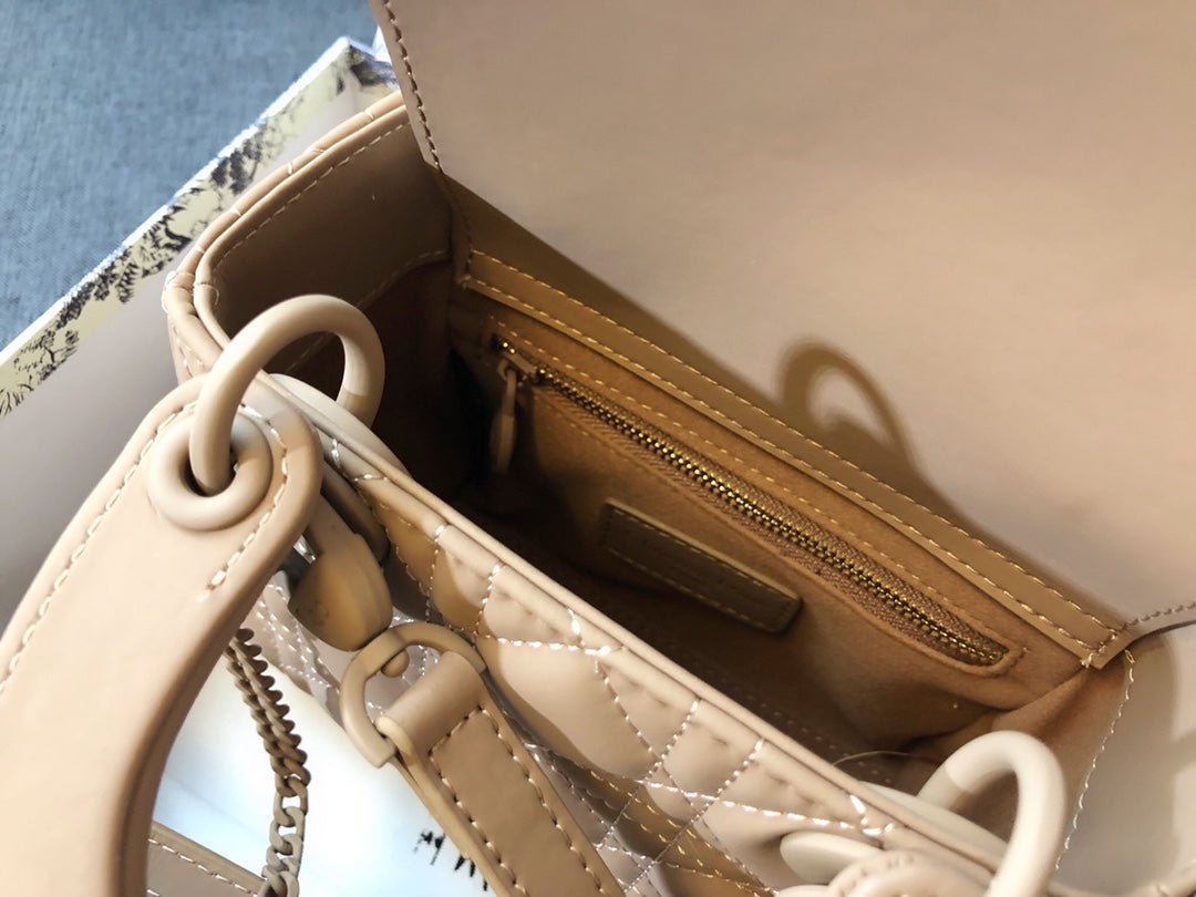 {Style No: ARGXQYC2} MINI LADY 17 BAG IN CAMEL BROWN CALFSKIN - Image 6