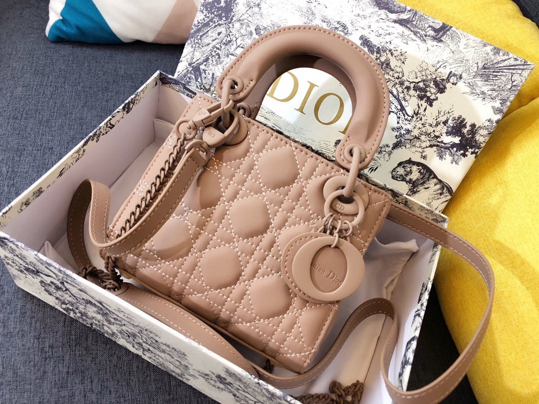 {Style No: ARGXQYC2} MINI LADY 17 BAG IN CAMEL BROWN CALFSKIN - Image 2