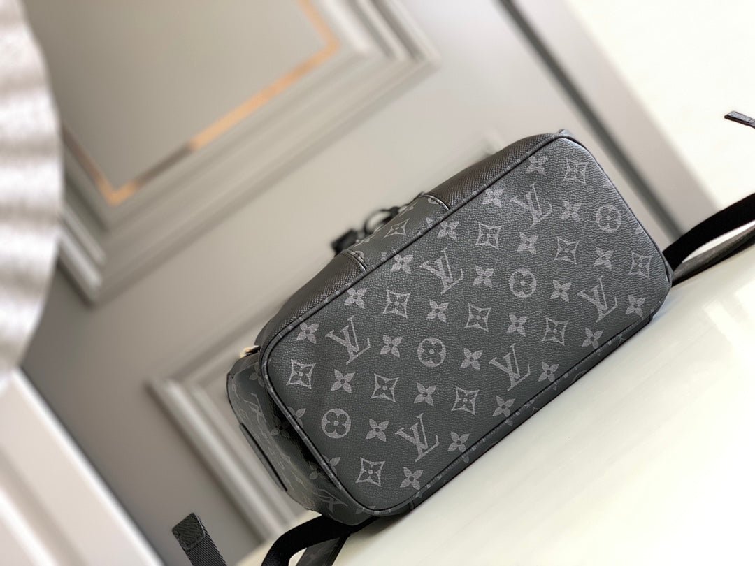 {Style No: OW8JWV3K} BACKPACK 45 IN BLACK CALFSKIN AND GUN METAL MONOGRAM ECLIPSE CANVAS - Image 6