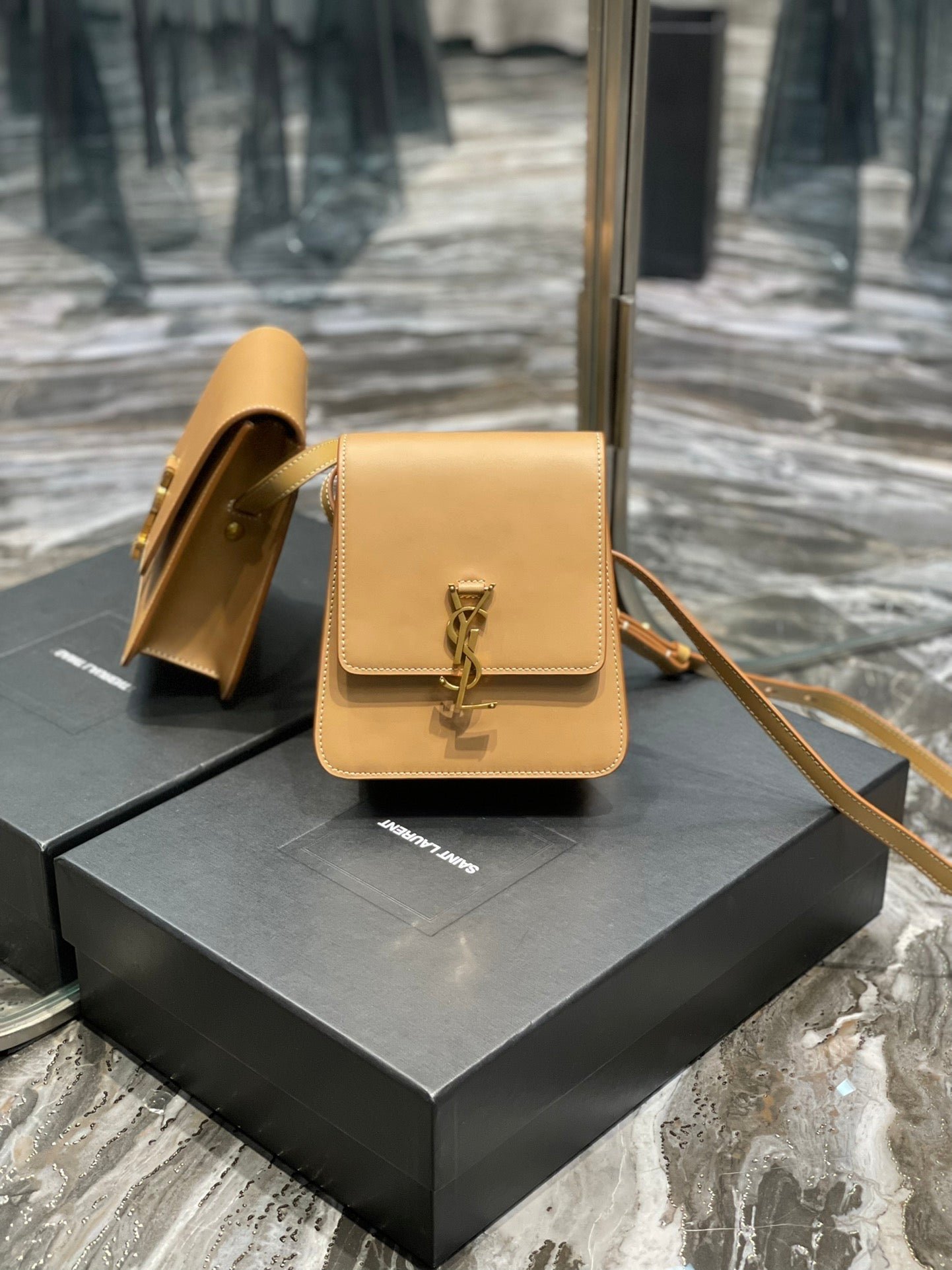 {Style No: A8KP3CNS} KAIA 18 HANDBAG IN YELLOW CREAM CALFSKIN - Image 4