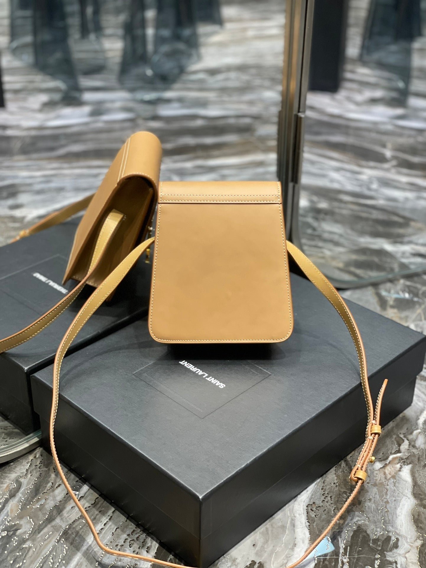 {Style No: A8KP3CNS} KAIA 18 HANDBAG IN YELLOW CREAM CALFSKIN - Image 3
