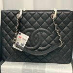 {Style No: CFDTT5IE} CHANEL 25S MEDALLION TOTE 33 CM IN BLACK CAVIAR WITH SILVER HARDWARE