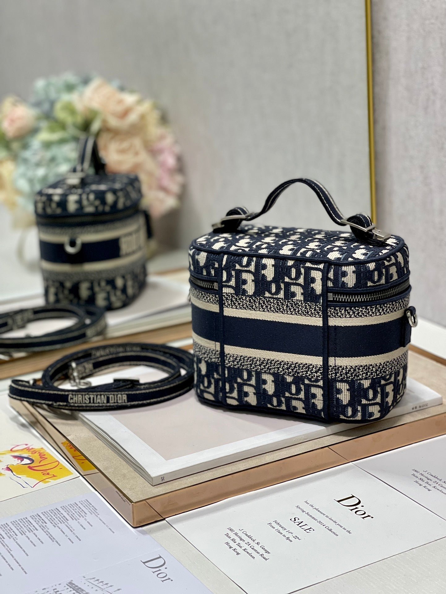 {Style No: 7SBLD4BS} CROSSBODY MINI 18 VANITY CASE IN BLACK MONOGRAM OBLIQUE JACQUARD - Image 5