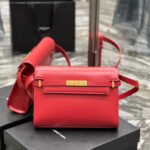 {Style No: PREOLIHV} MAHATTAN IN BOX 29 RED CALFSKIN GOLD HARDWARE