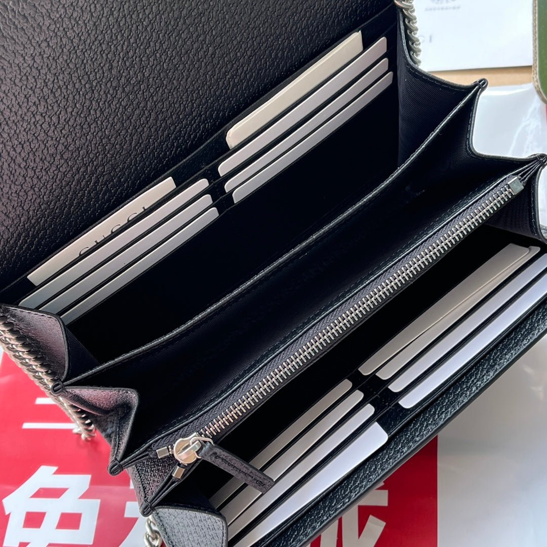 {Style No: KK4X7GBP} DYONYSUS SHOULDER BAG 20 IN BLACK YELLOW DENIM AND BLACK CALFSKIN TRIM SILVER HARDWARE - Image 6