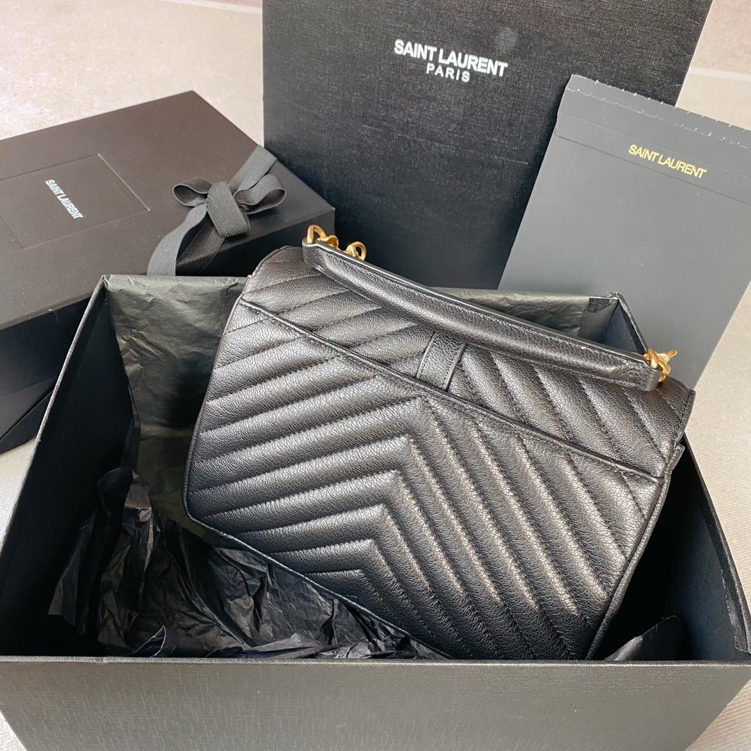 {Style No: PKZZ7P82} COLLEGE MEDIUM 24 IN BLACK LAMBSKIN GOLD HARDWARE - Image 3