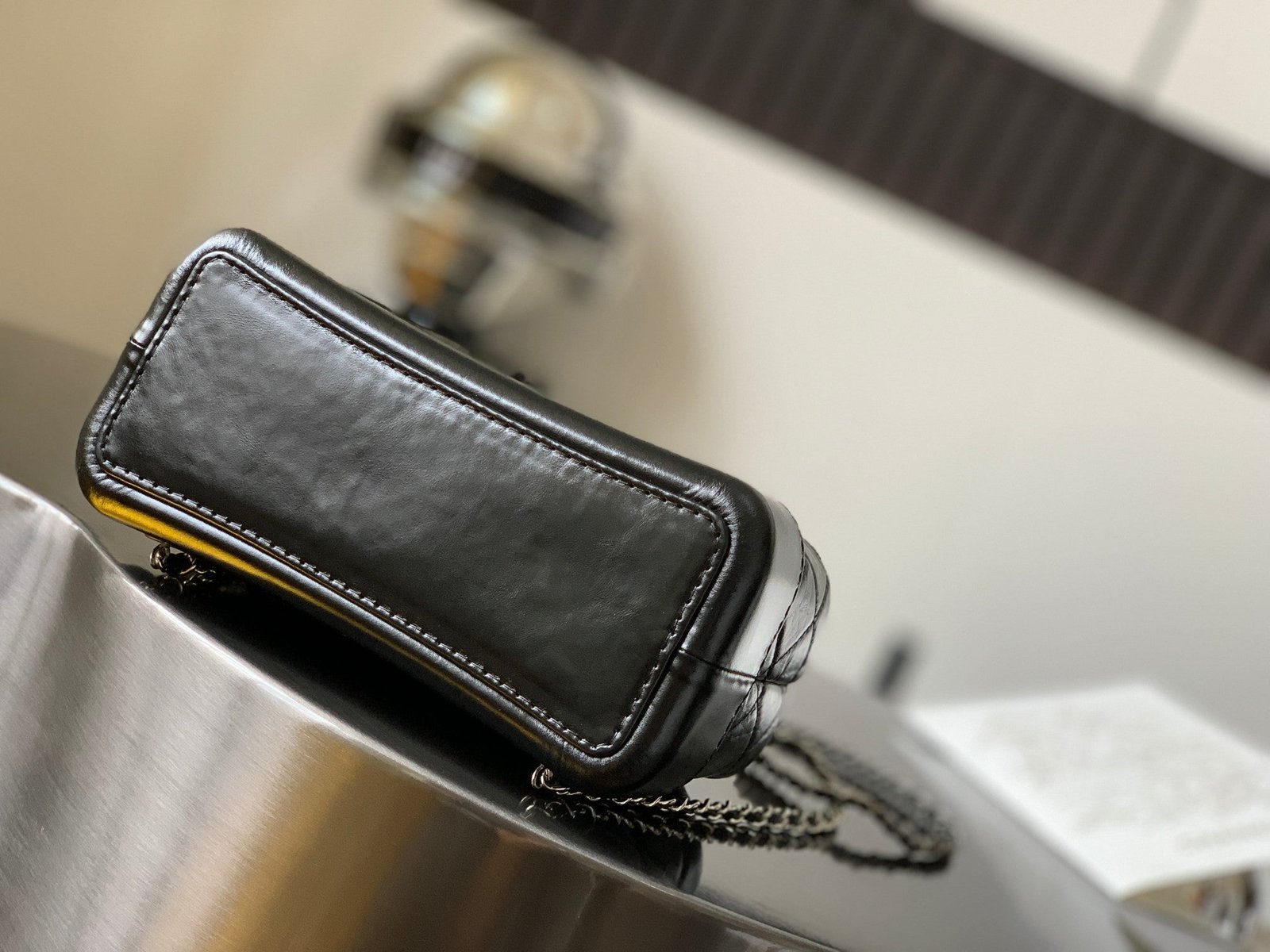 {Style No: MS5XUIFC} CHANEL 25S GRABRIELLE BACKPACK 24 CM IN BLACK LAMBSKIN - Image 4