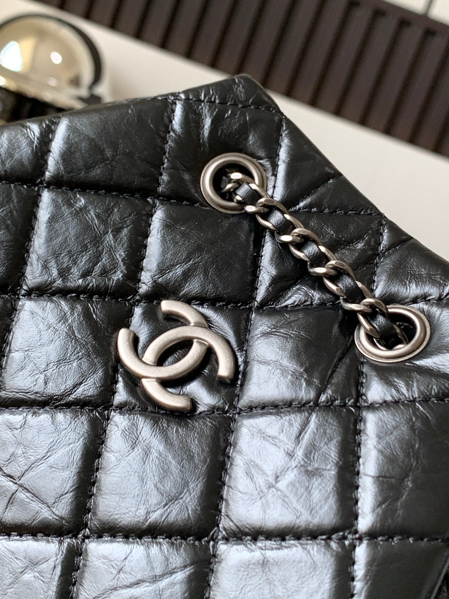 {Style No: MS5XUIFC} CHANEL 25S GRABRIELLE BACKPACK 24 CM IN BLACK LAMBSKIN - Image 5