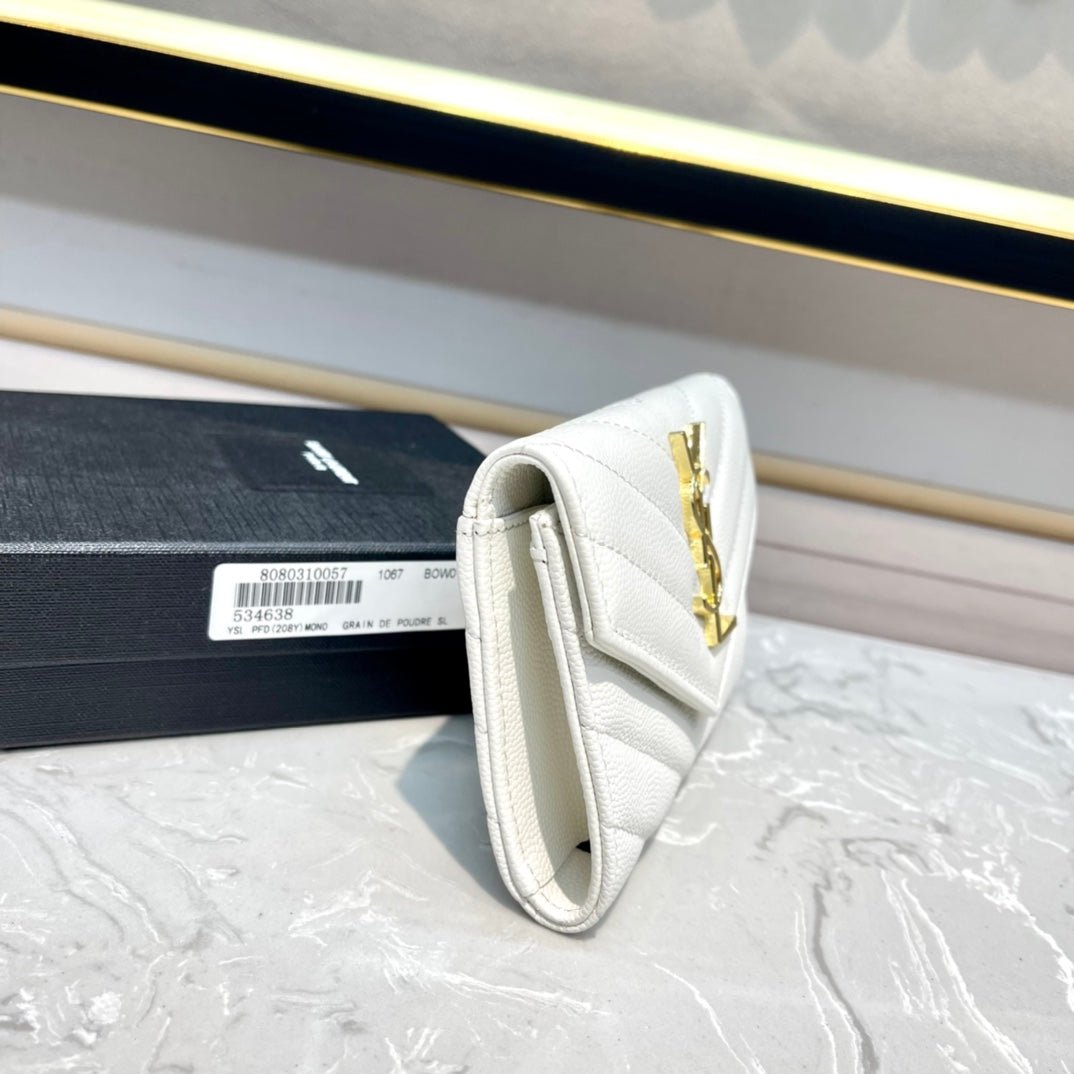 {Style No: HE8PVOTP} MONOGRAM 12 WHITE CALFSKIN CARD HOLDER - Image 3