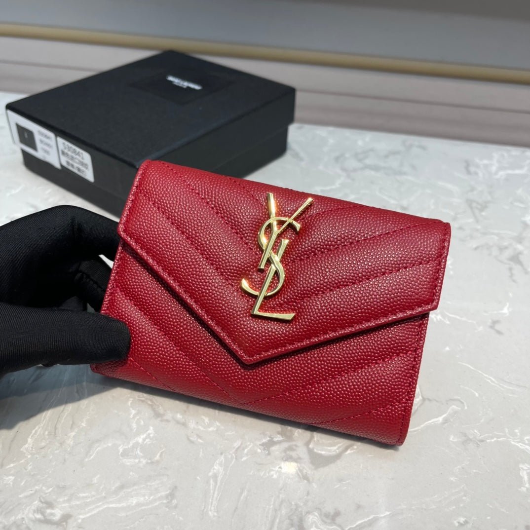 {Style No: 8OYLDT72} MONOGRAM 12 CHERRY RED CALFSKIN CARD HOLDER - Image 3