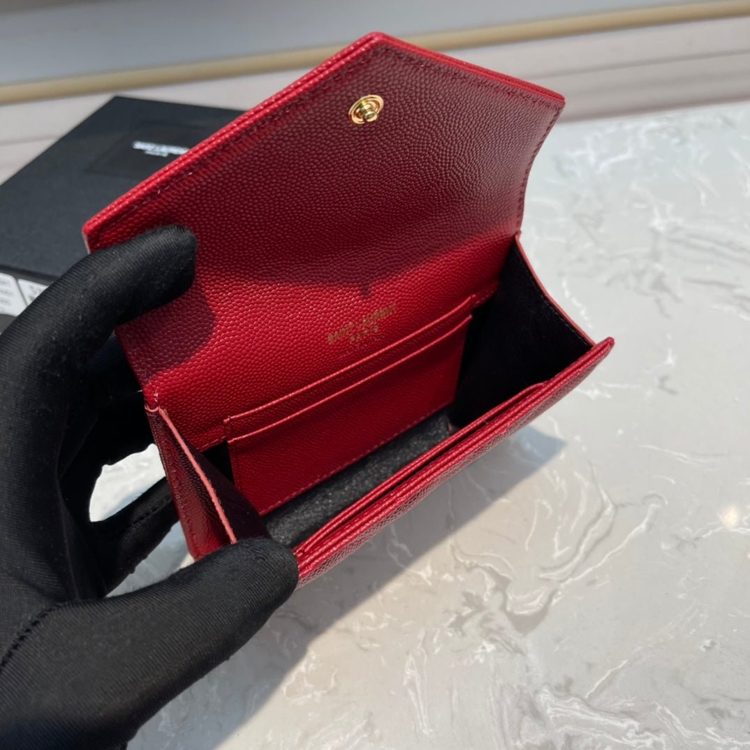 {Style No: 8OYLDT72} MONOGRAM 12 CHERRY RED CALFSKIN CARD HOLDER - Image 7