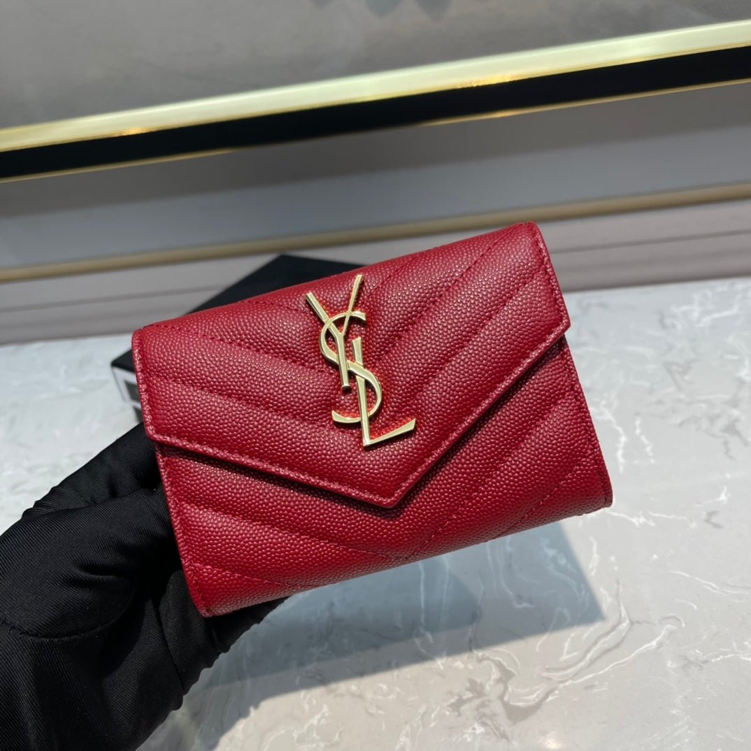 {Style No: 8OYLDT72} MONOGRAM 12 CHERRY RED CALFSKIN CARD HOLDER - Image 2