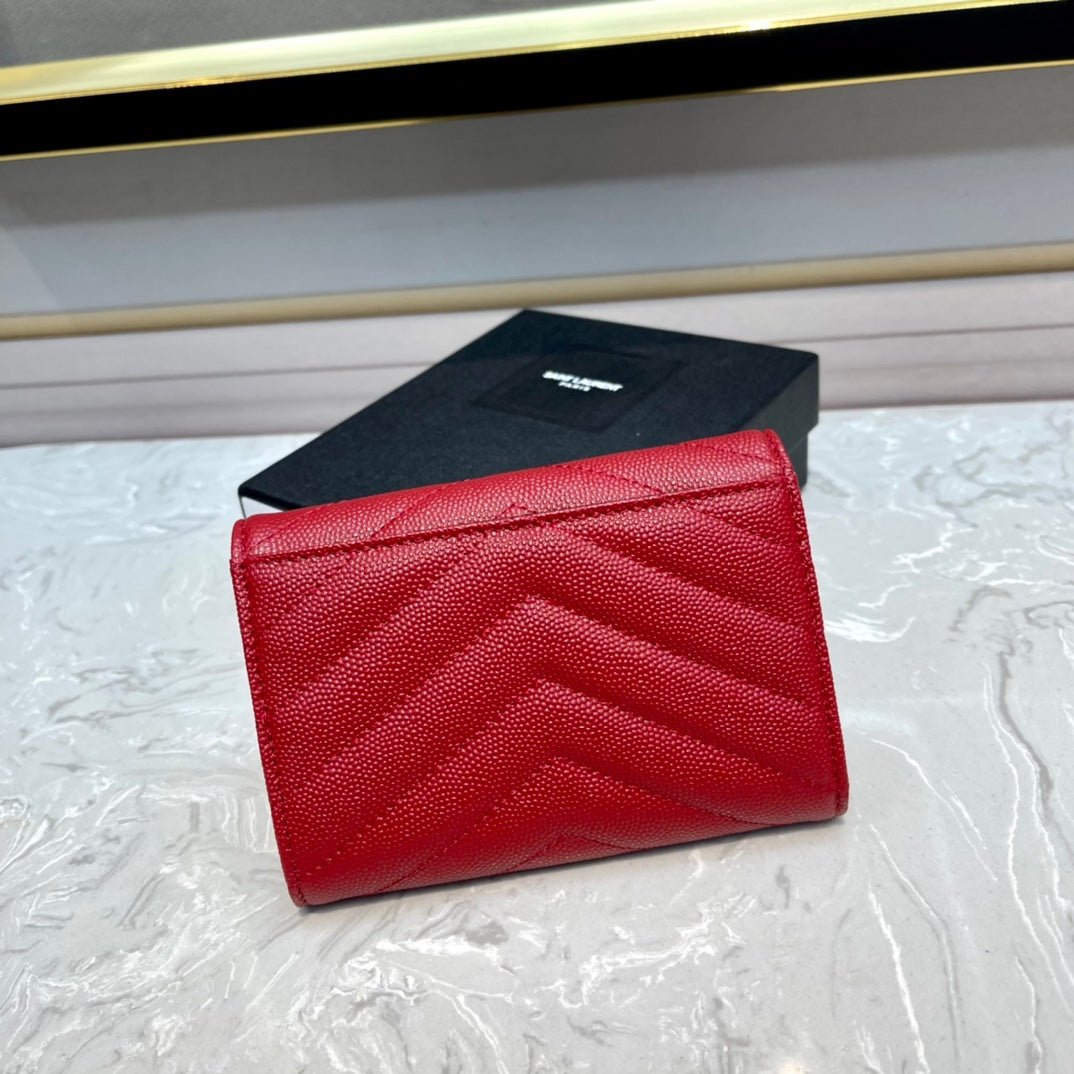 {Style No: 8OYLDT72} MONOGRAM 12 CHERRY RED CALFSKIN CARD HOLDER - Image 6