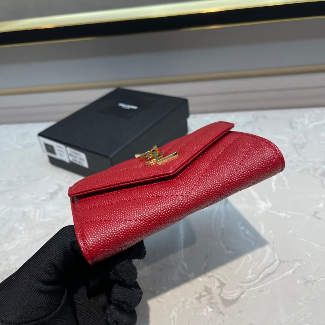 {Style No: 8OYLDT72} MONOGRAM 12 CHERRY RED CALFSKIN CARD HOLDER - Image 8