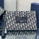 {Style No: 5VHL3564} SADDLE 28 BAG IN BLUE OBLIQUE JACQUARD