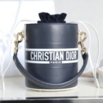 {Style No: X3FTIXIW} VIBE 18 BUCKET BAG IN BLACK CALFSKIN