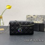 {Style No: 8GYC516G} CARO SLIM POUCH 21 BAG IN BLACK CALFSKIN