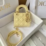 {Style No: VJJAAJVD} MICRO LADY 12 BAG IN LIGHT YELLOW LAMBSKIN
