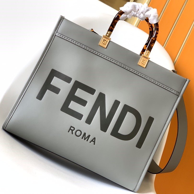 {Style No: Z6MA61S7} Fend Sunshine Medium Bag 35 Grey Leather