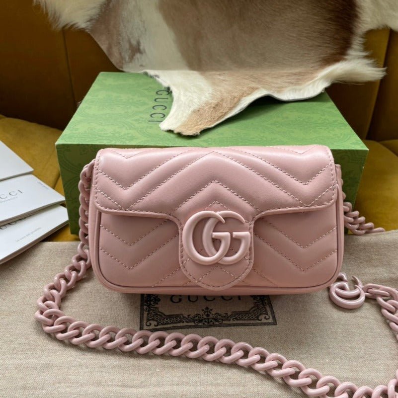 {Style No: 8B1L2R13} MARMONT MINI HANDBAG 16 IN LIGHT PINK CALFSKIN