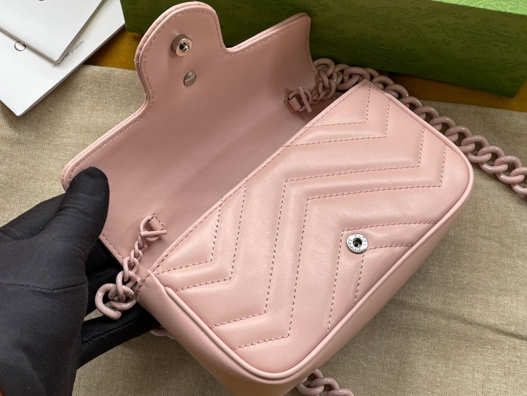 {Style No: 8B1L2R13} MARMONT MINI HANDBAG 16 IN LIGHT PINK CALFSKIN - Image 3